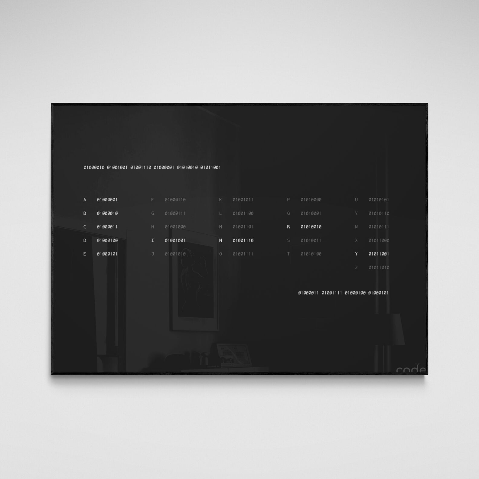Binary Code Horizontal Poster
