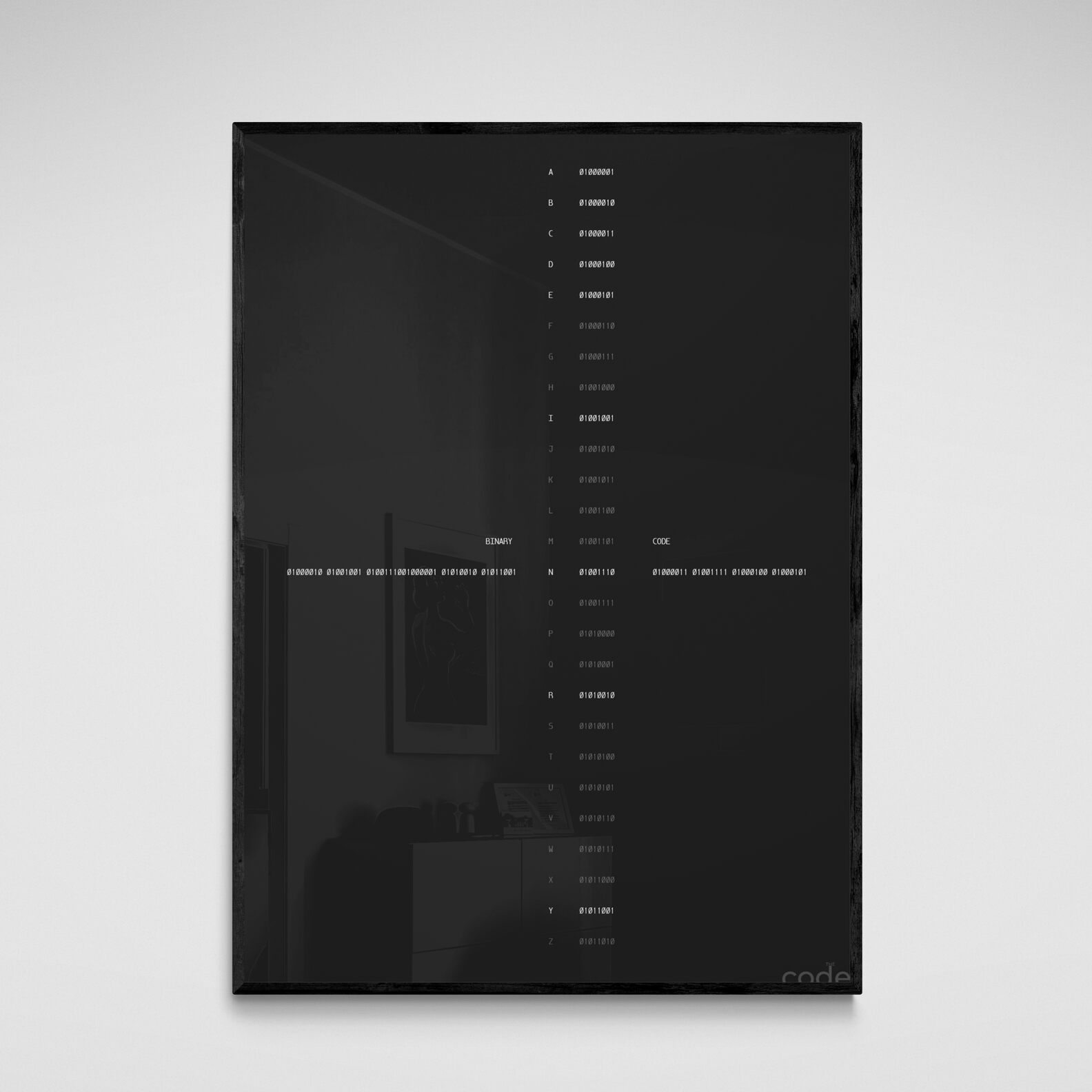 Binary Code Vertical Poster