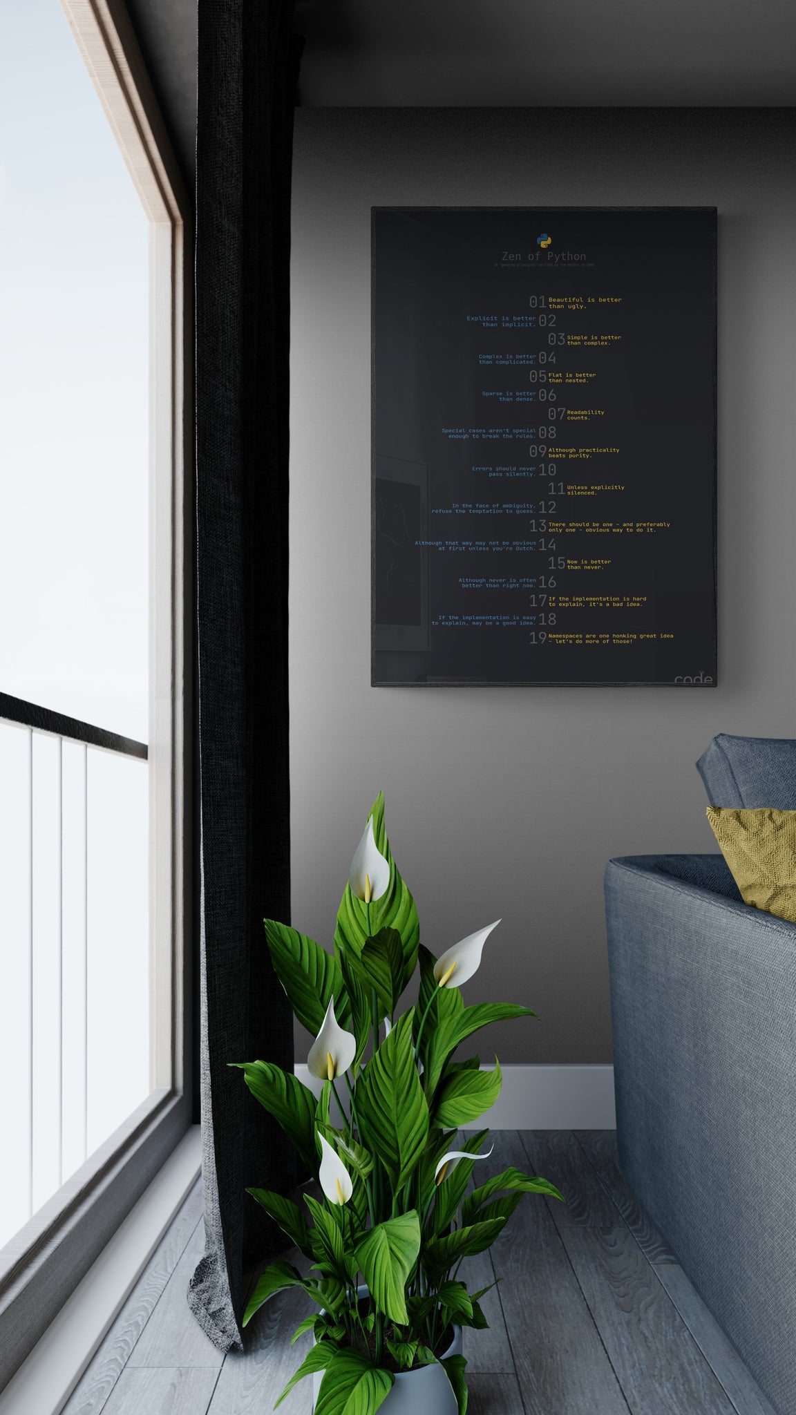 Zen Of Python Poster – theCode