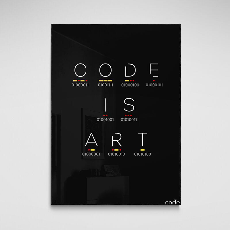 Code Is Art (Black) Poster