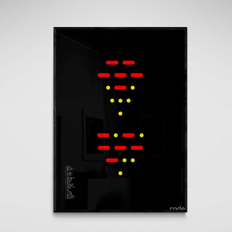 Morse Code (Black) Poster