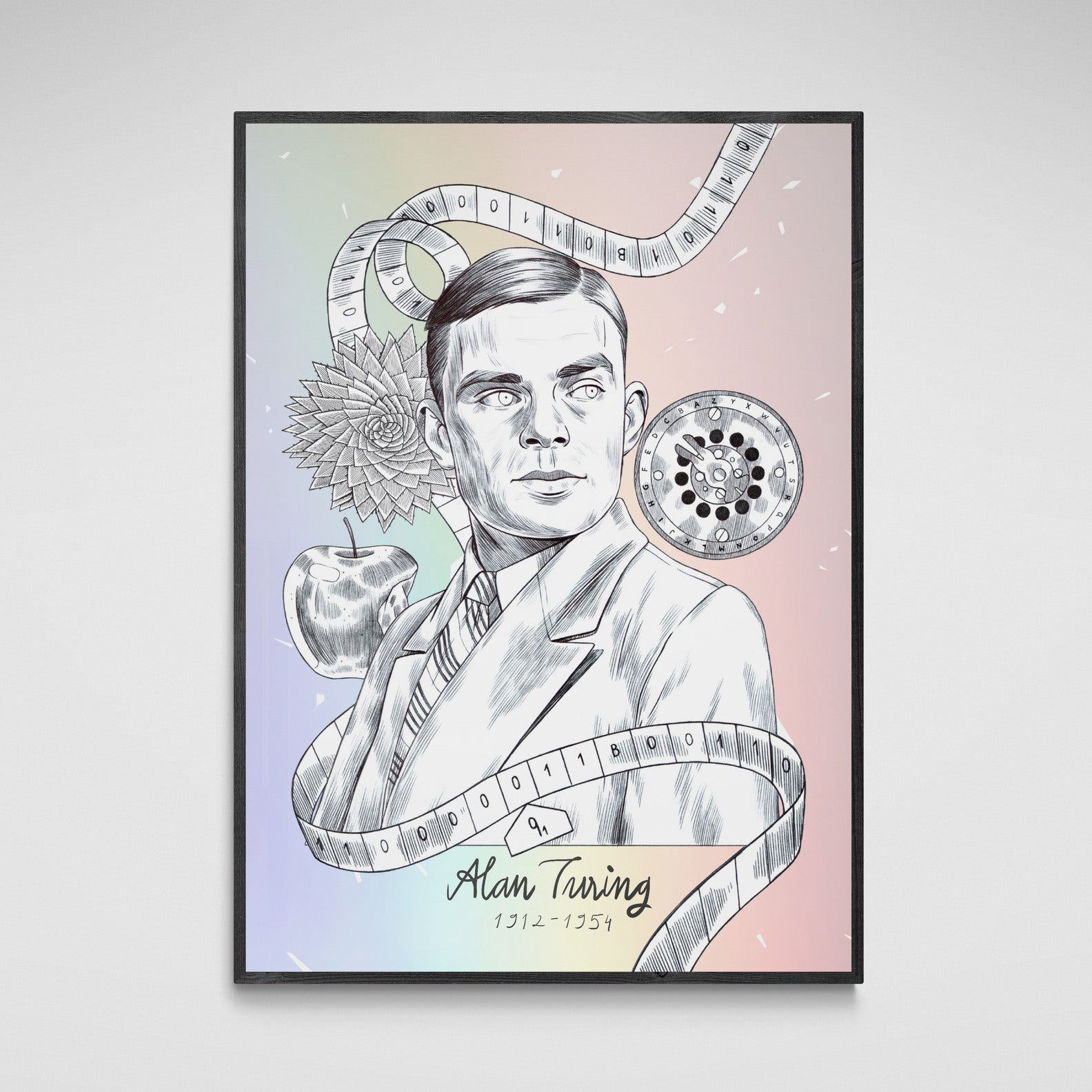 Alan Turing Images Printable AI Humanoid Robot's Alan Turing Painting